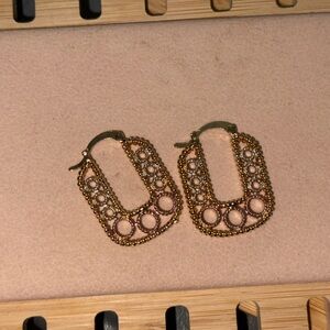 Oro laminado Elegant Gold Hoop Earrings